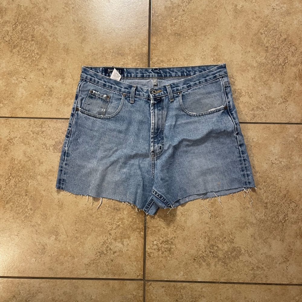 Nautica Blue Jean Cropped Short Shorts